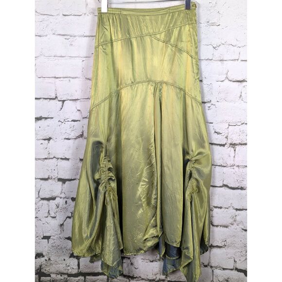 HANNA for La Journee Gathered Iridescent Maxi Skirt Steampunk Whimsygoth Small - Picture 4 of 7